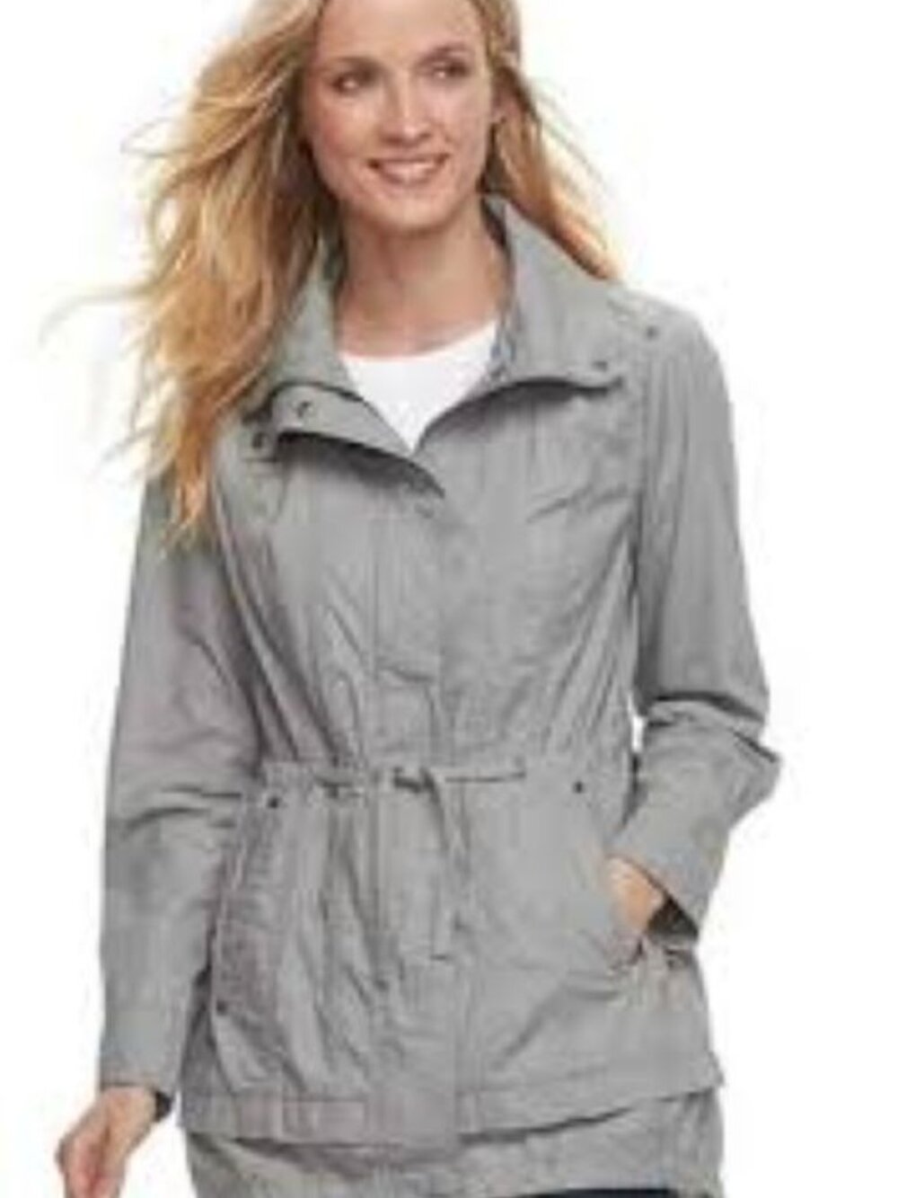 Be Boundless Utility Jacket Women’s size S Gray Stone Canvas - NEW